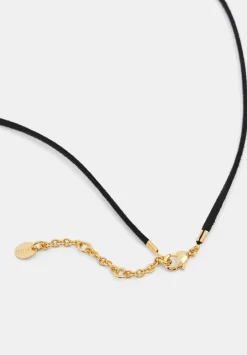Pebble Pendant Cord Necklace