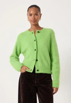 Perrin Crew Neck Alpaca Wool Cardigan