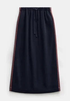 Petunia Side Stripe Midi Skirt