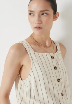 Phoebe Linen Blend Stripe Waistcoat
