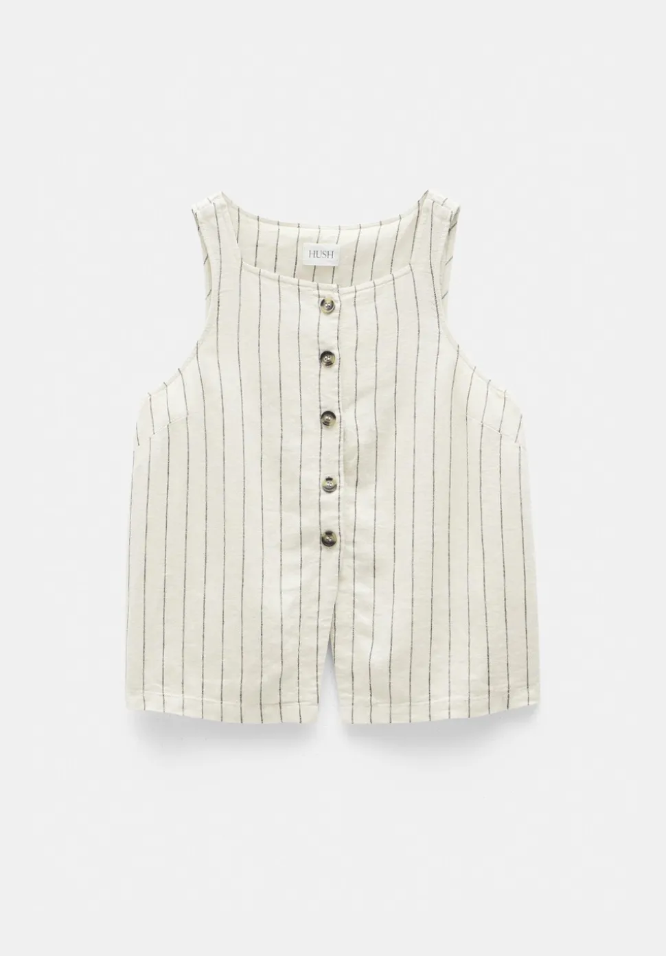 Phoebe Linen Blend Stripe Waistcoat