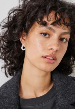 Pia Pave Twist Hoop Earrings