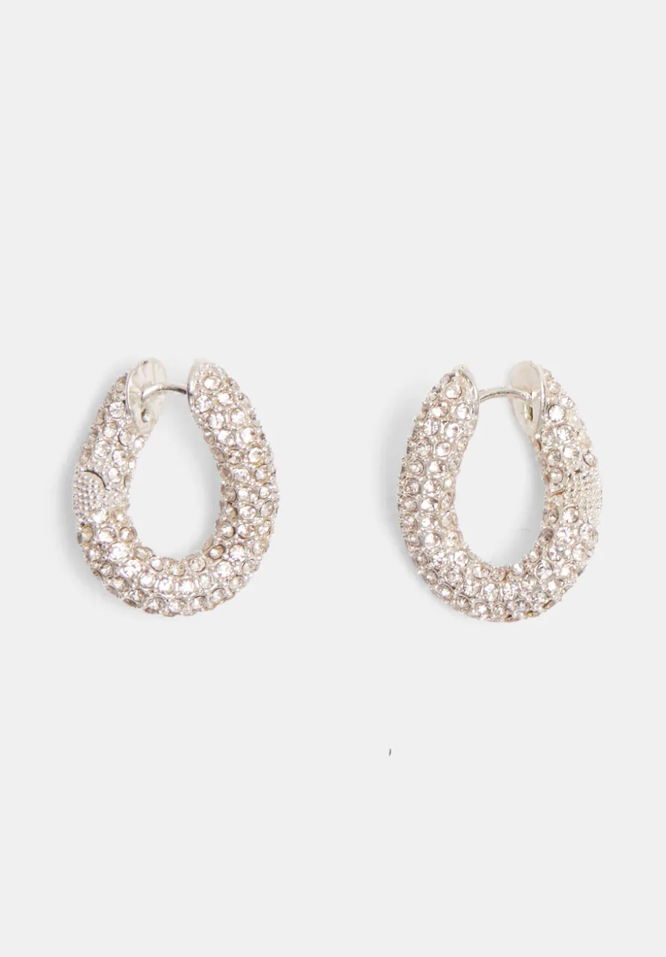 Pia Pave Twist Hoop Earrings