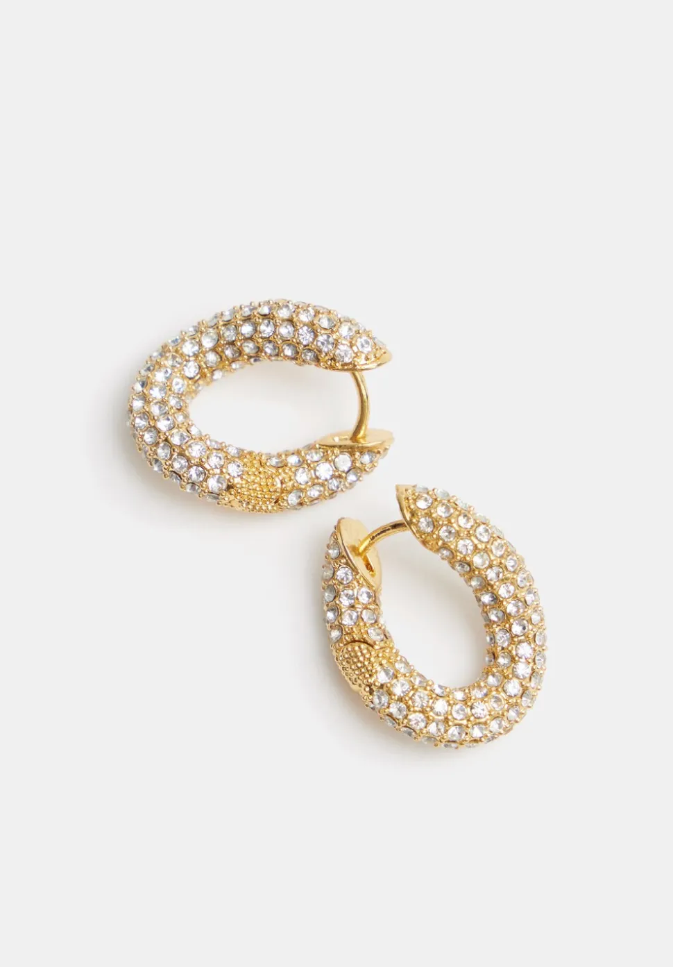 Pia Pave Twist Hoop Earrings