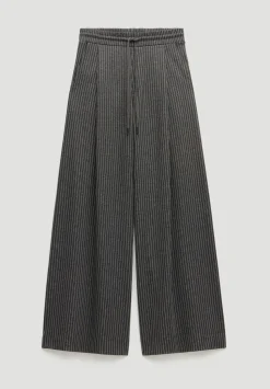 Pinstripe Wide Leg Jogger