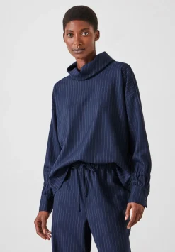 Pinstripe Wool Blend Top
