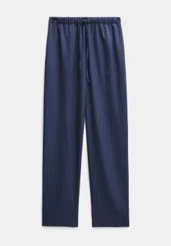 Pinstripe Wool Blend Trouser