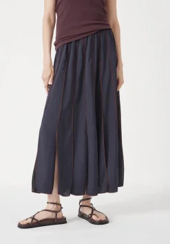 Pippa Satin Pleated Skirt
