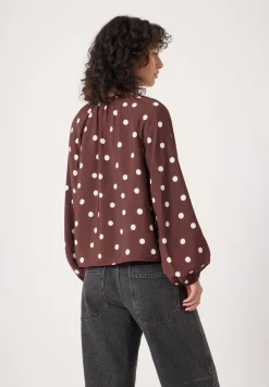 Printed Airflow V Neck Blouse