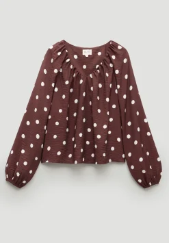 Printed Airflow V Neck Blouse