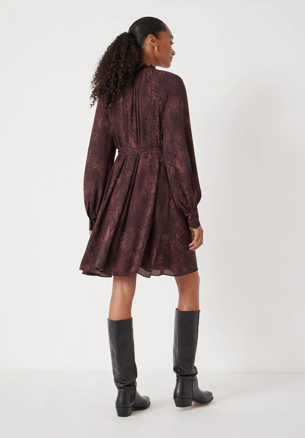 Printed Chiffon Mini Dress