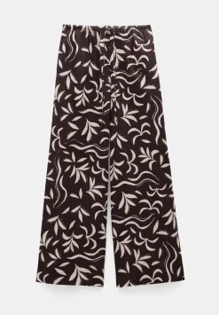 Printed Linen Blend Trouser