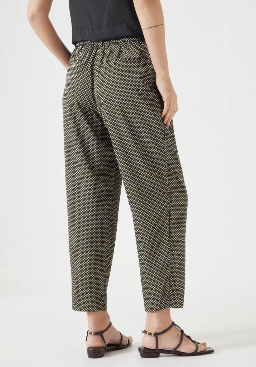 Printed Tapered Trousers