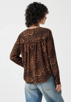Printed V-Neck Blouse