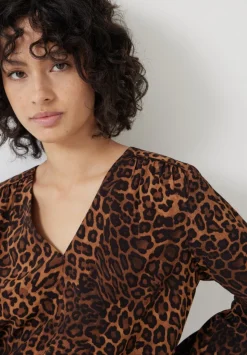 Printed V-Neck Blouse