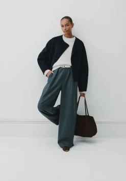 Pure Wool Double Faced Collarless Jacket