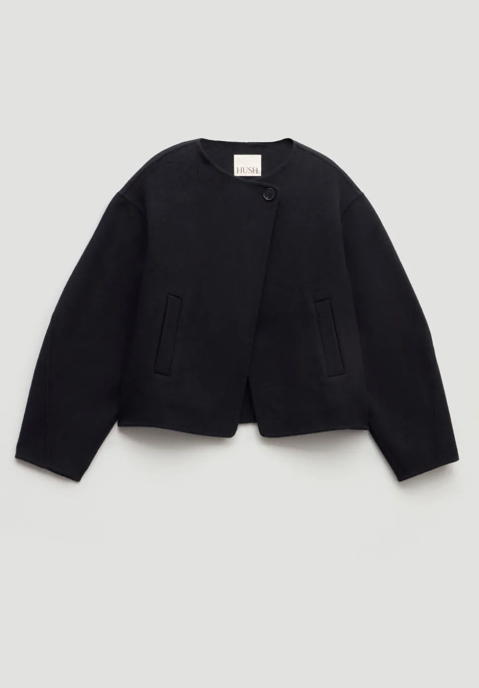 Pure Wool Double Faced Collarless Jacket