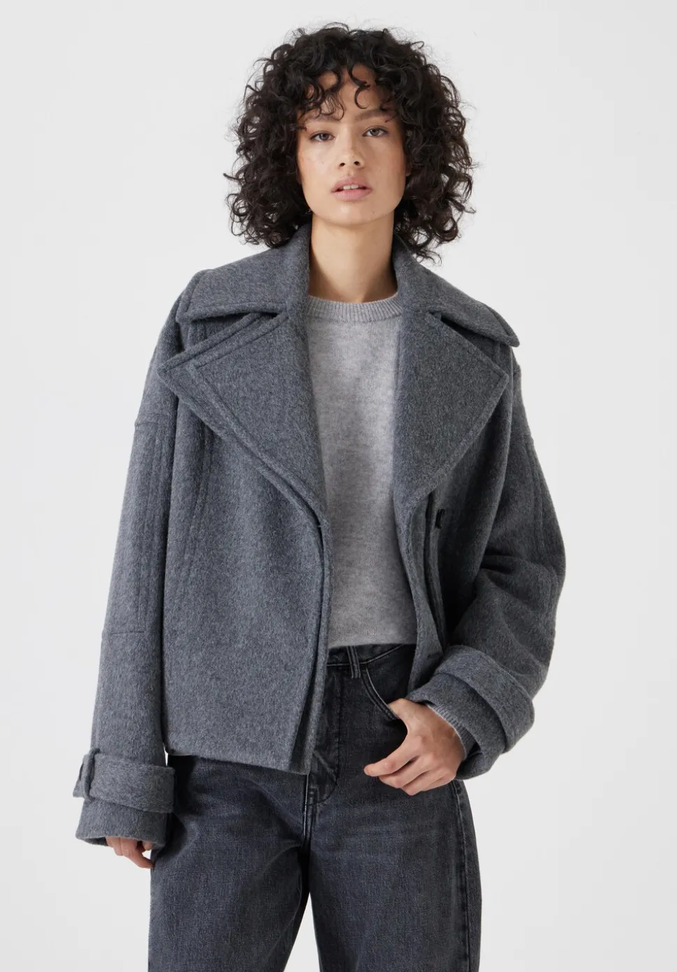Pure Wool Double Lapel Jacket