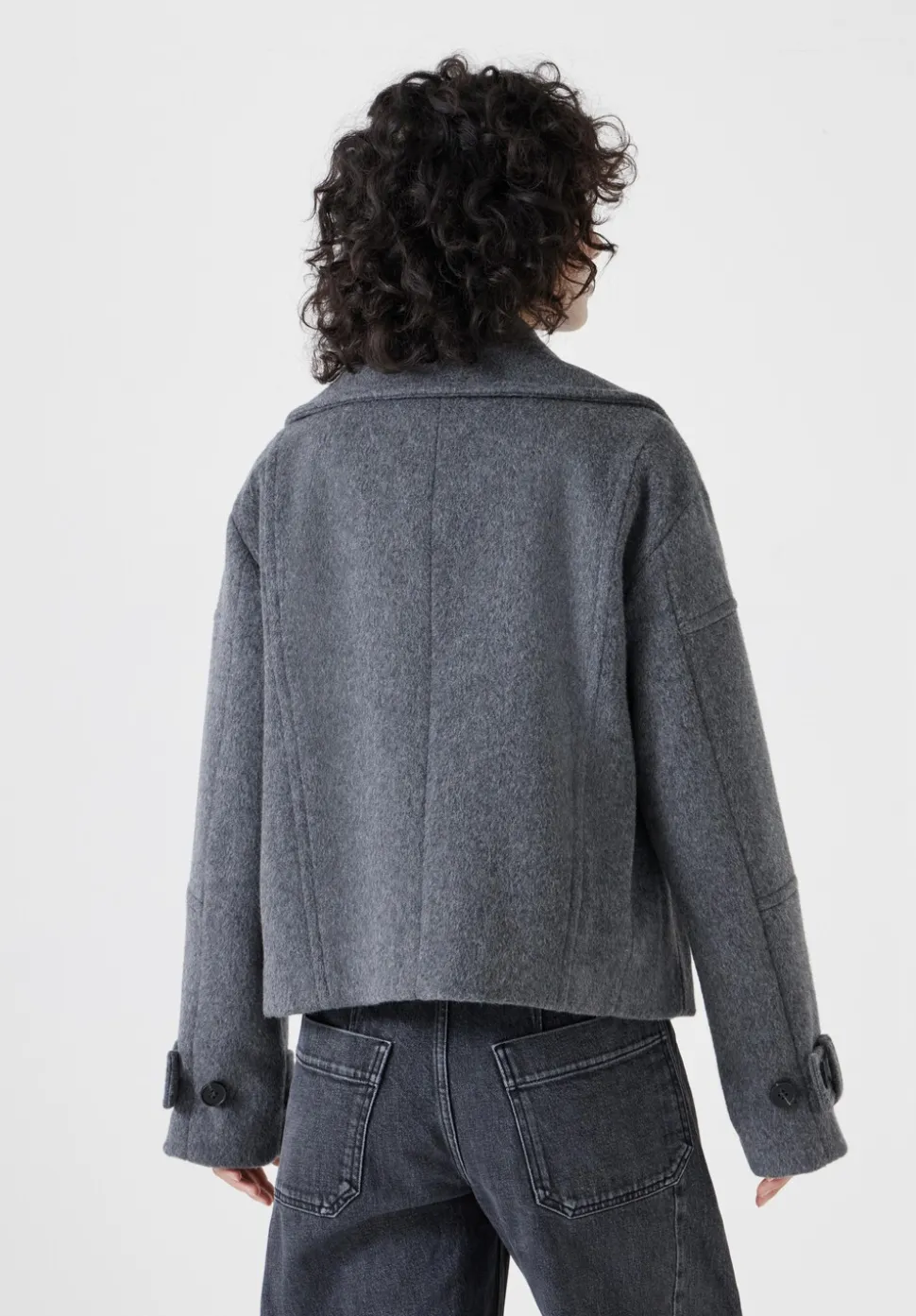 Pure Wool Double Lapel Jacket