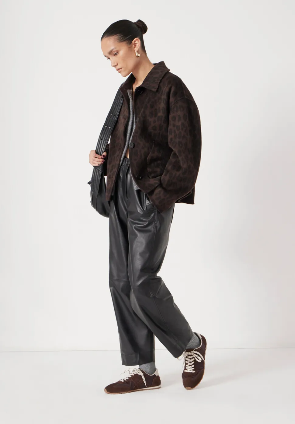 Pure Wool Leopard Double Faced Jacket