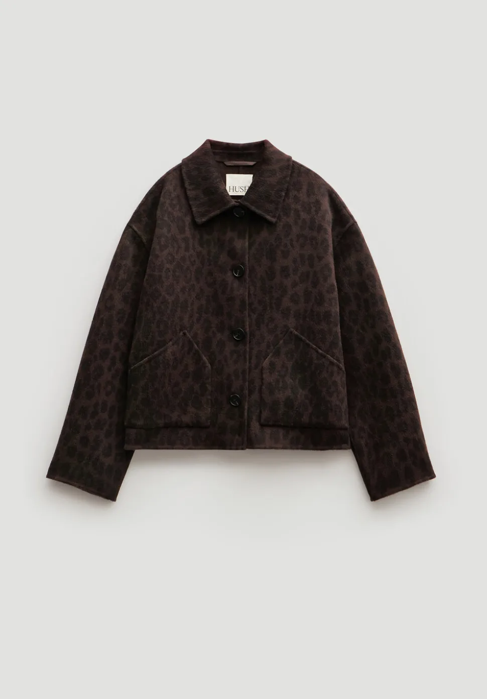 Pure Wool Leopard Double Faced Jacket