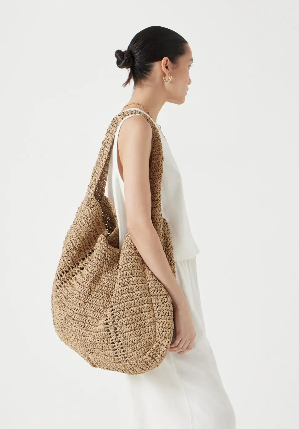 Raffia Oversized Tote Bag