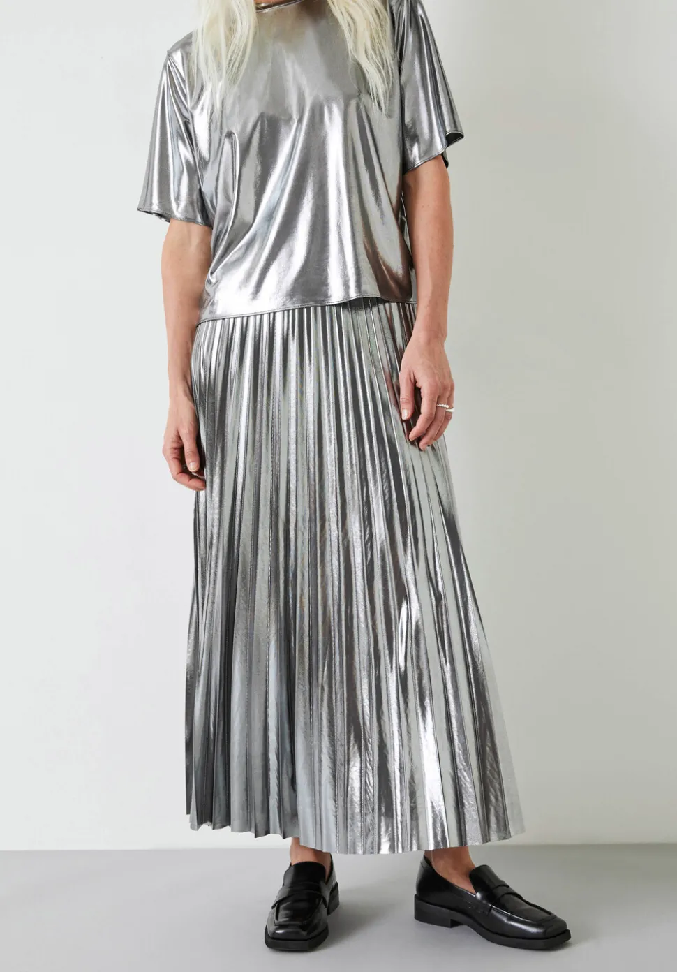 Raven Pleated Maxi Skirt