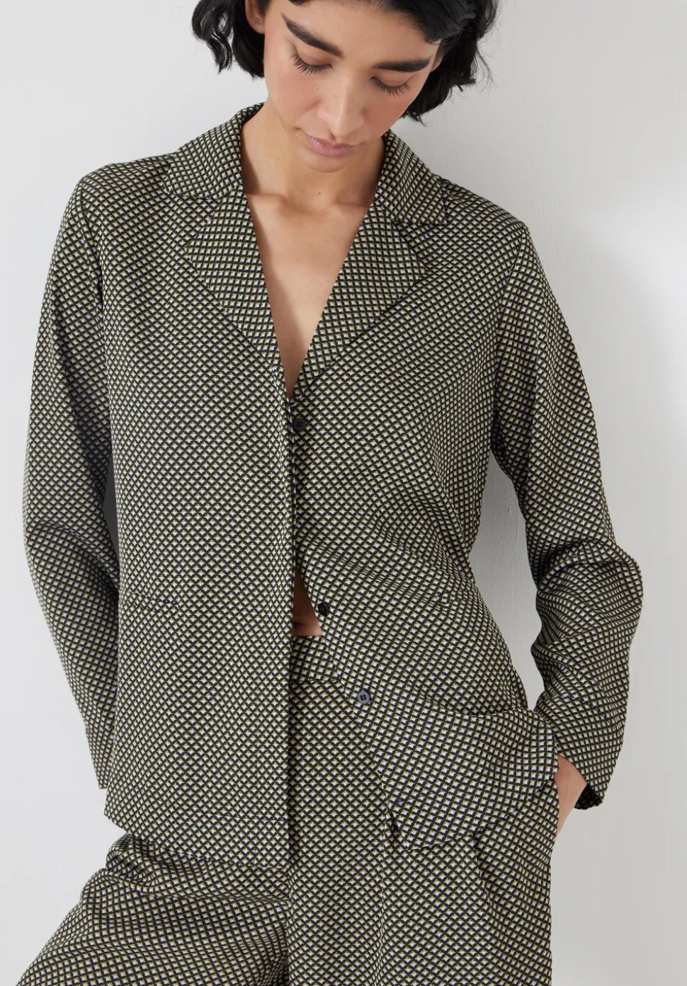 Revere Collar Long Sleeve Shirt