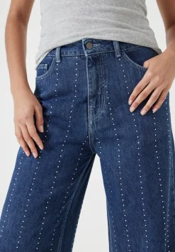 Rhinestone Stripe Jeans
