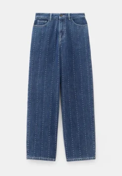 Rhinestone Stripe Jeans
