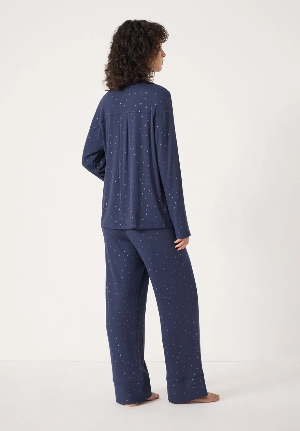 Ribbed Modal Star Printed Pyjamas