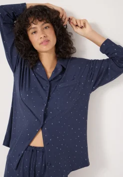 Ribbed Modal Star Printed Pyjamas