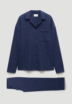 Ribbed Modal Star Printed Pyjamas