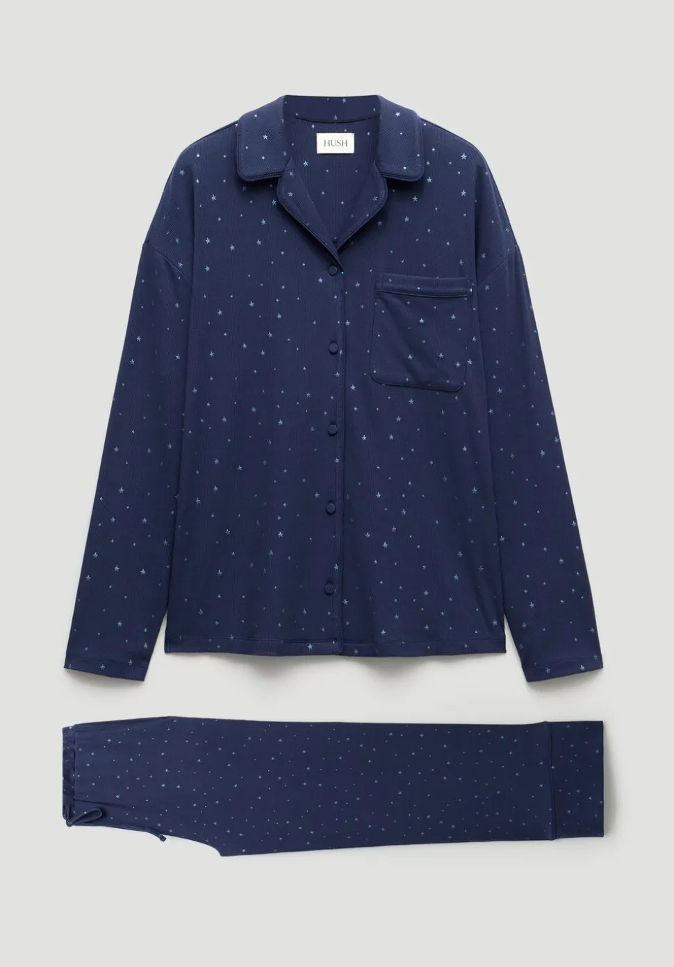 Ribbed Modal Star Printed Pyjamas