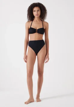 Ring Bandeau Crinkle Bikini Top