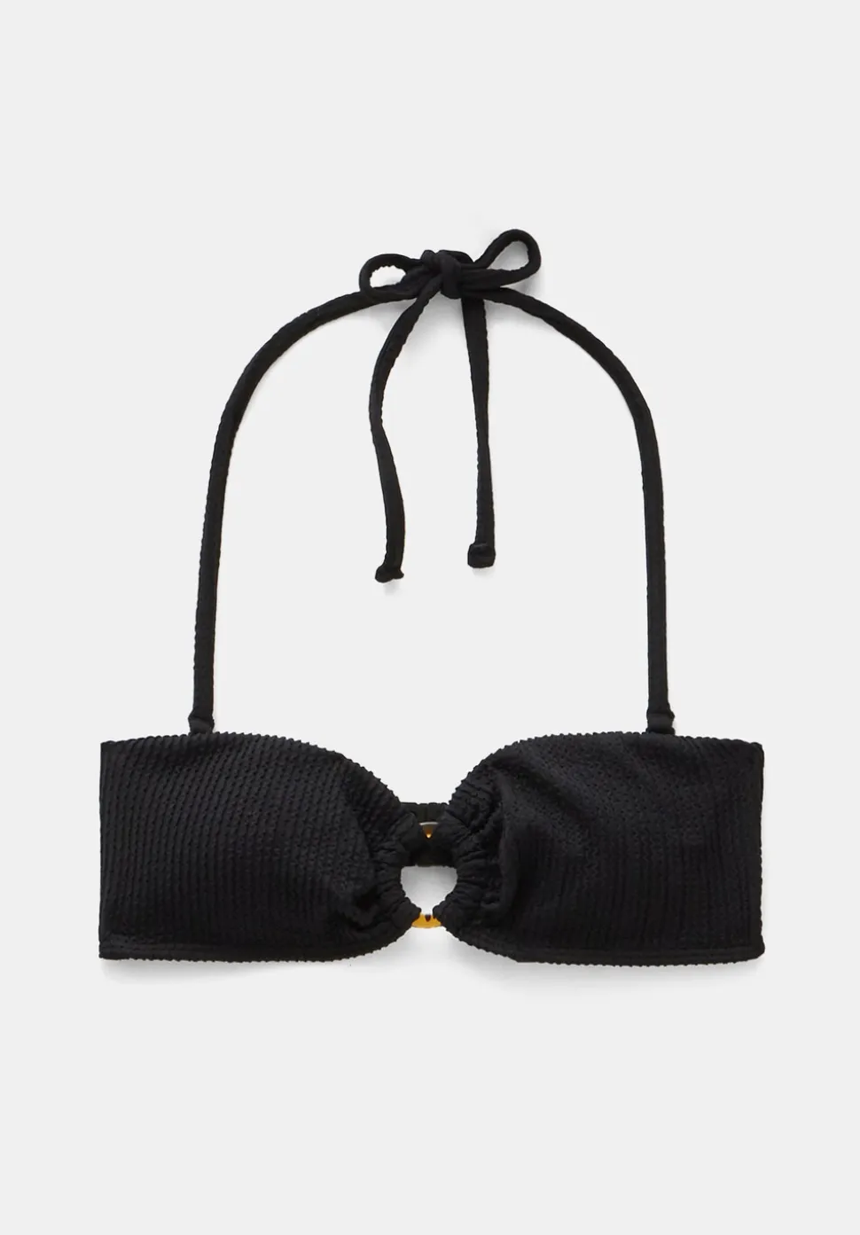 Ring Bandeau Crinkle Bikini Top