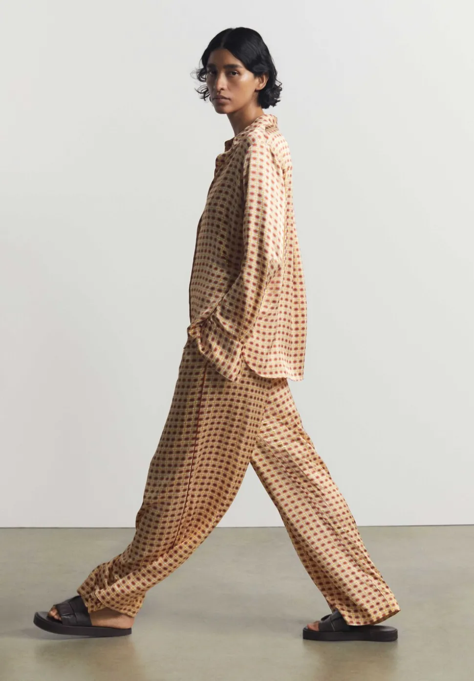 Rita Printed Wide Leg Trousers