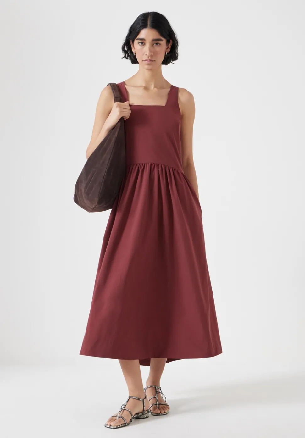 Romi Technical Sleeveless Midi Ballerina Dress