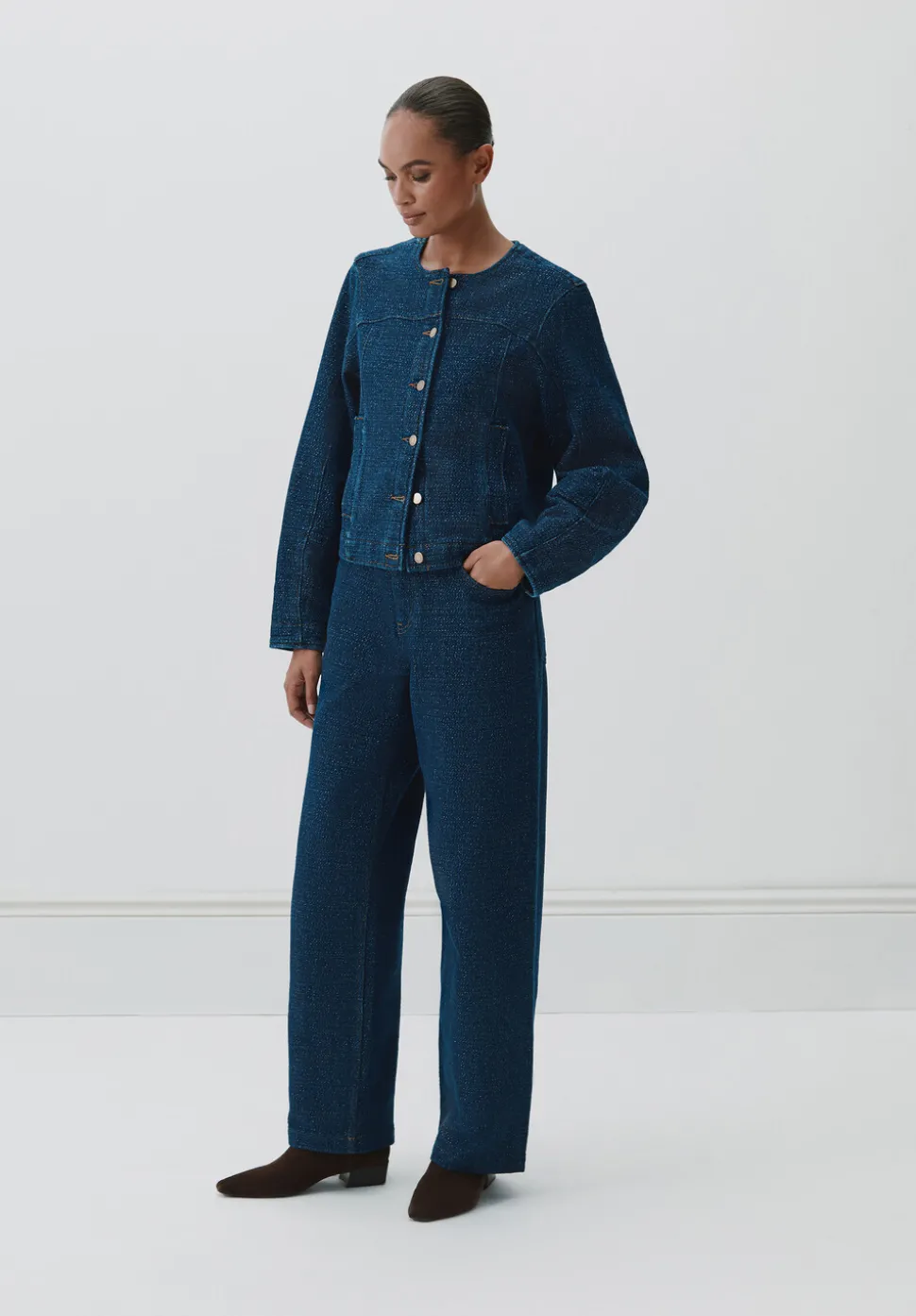 Romy Wide Leg Lurex Jeans