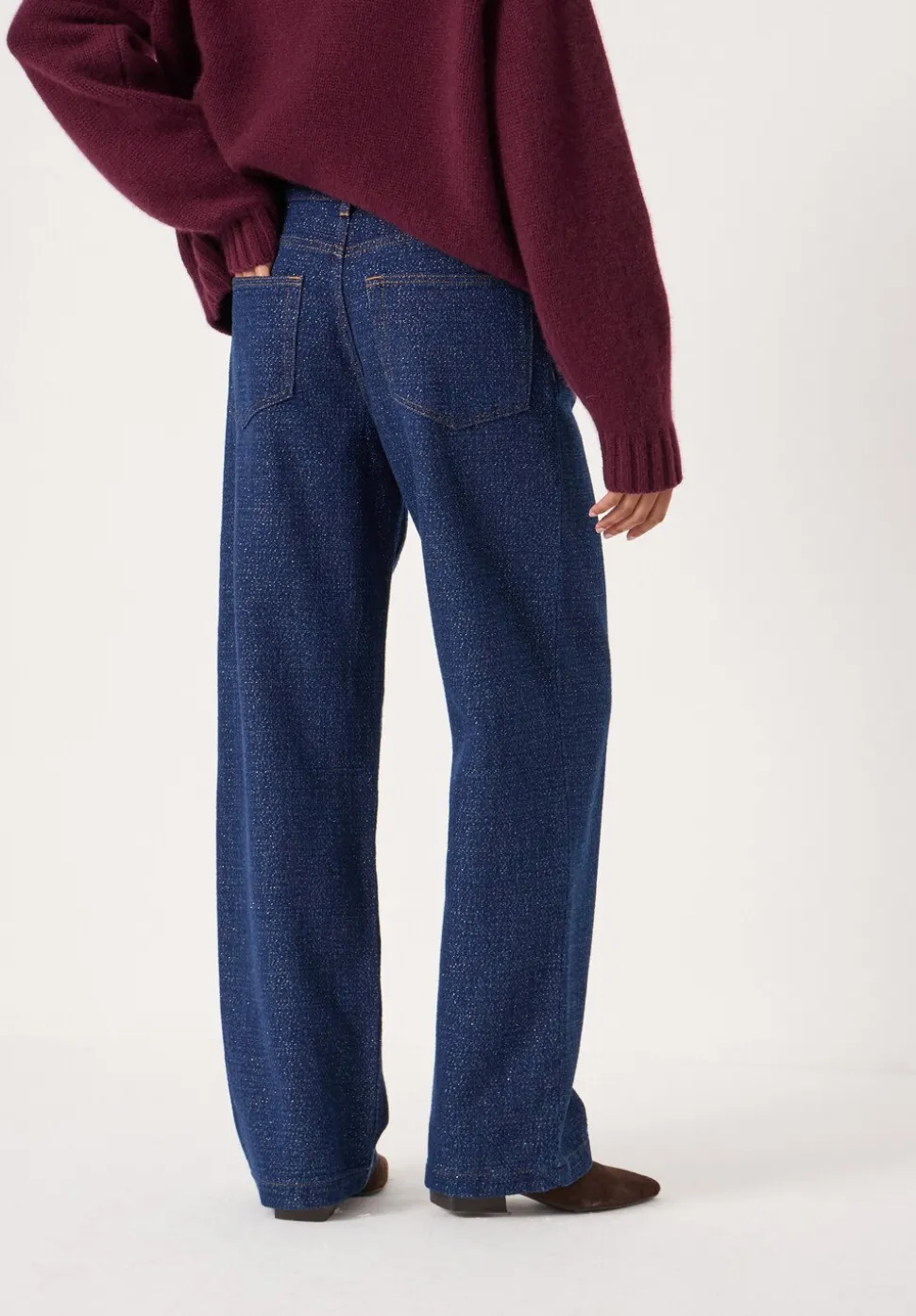 Romy Wide Leg Lurex Jeans