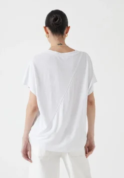 Rosalia Linen Blend V Neck T-Shirt