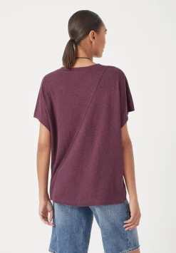Rosalia Linen Blend V Neck T-Shirt