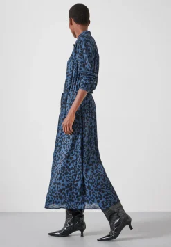 Rosey Leopard Midi Shirt Dress