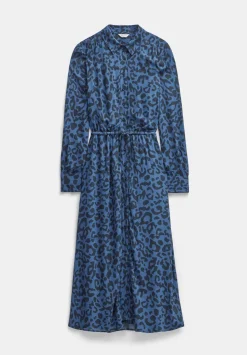 Rosey Leopard Midi Shirt Dress