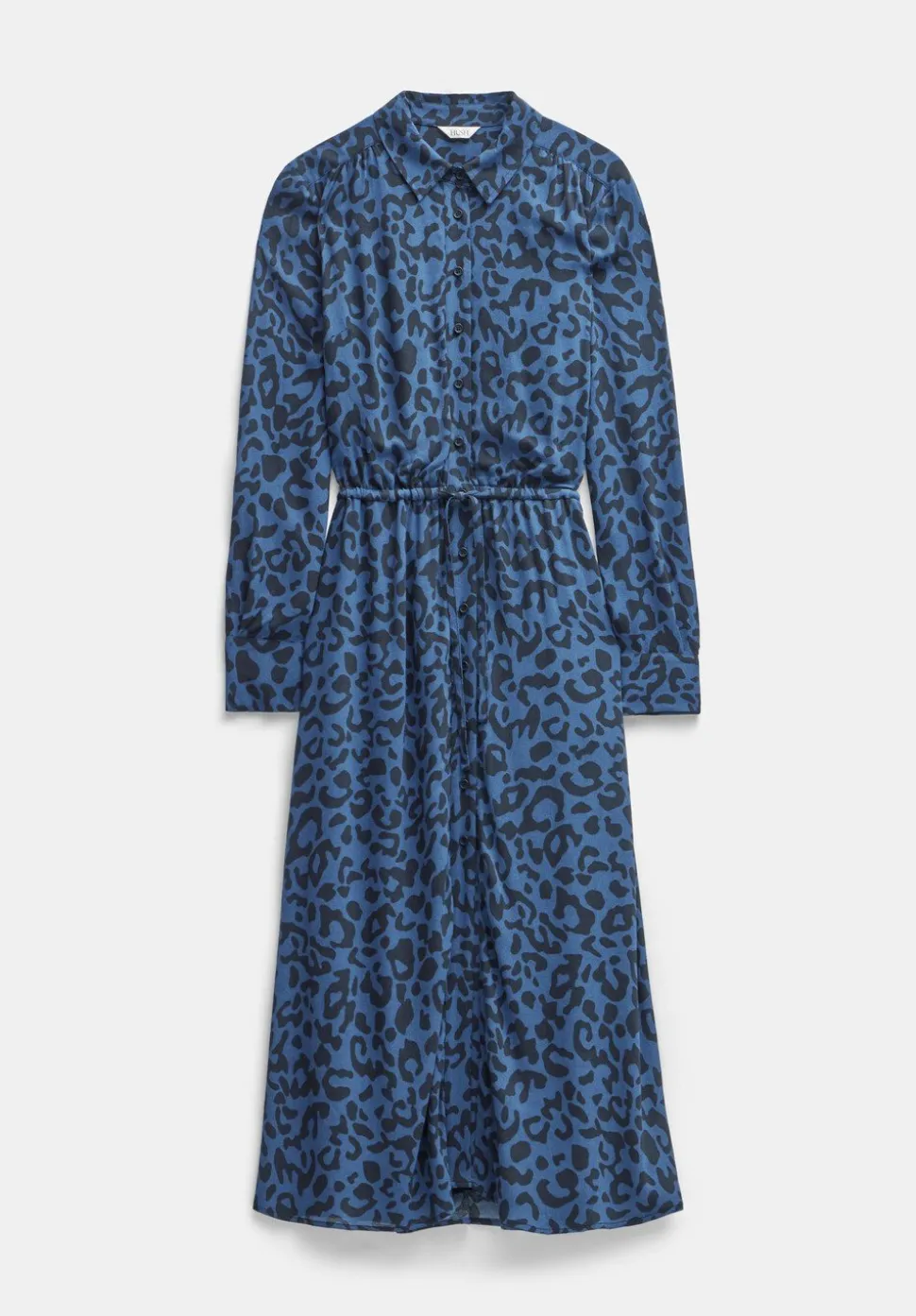 Rosey Leopard Midi Shirt Dress