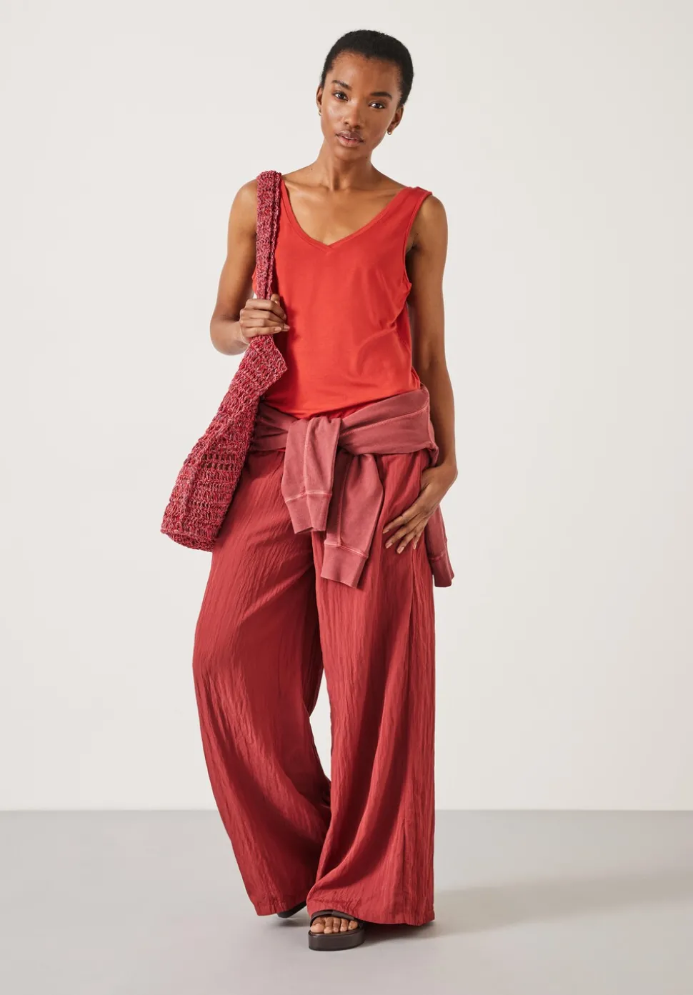 Sally V-Neck Jersey Vest Top