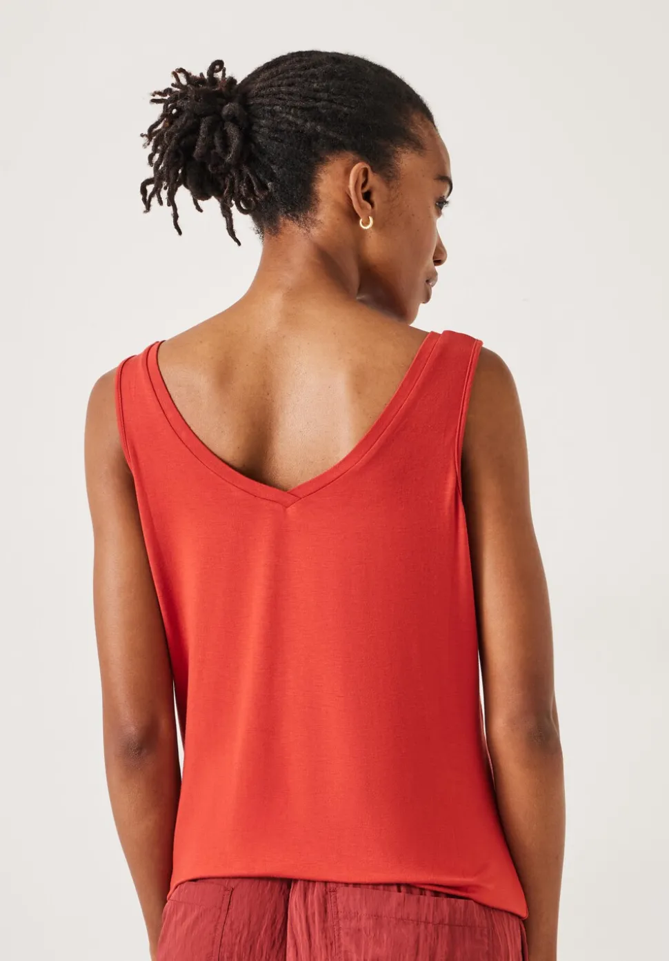 Sally V-Neck Jersey Vest Top