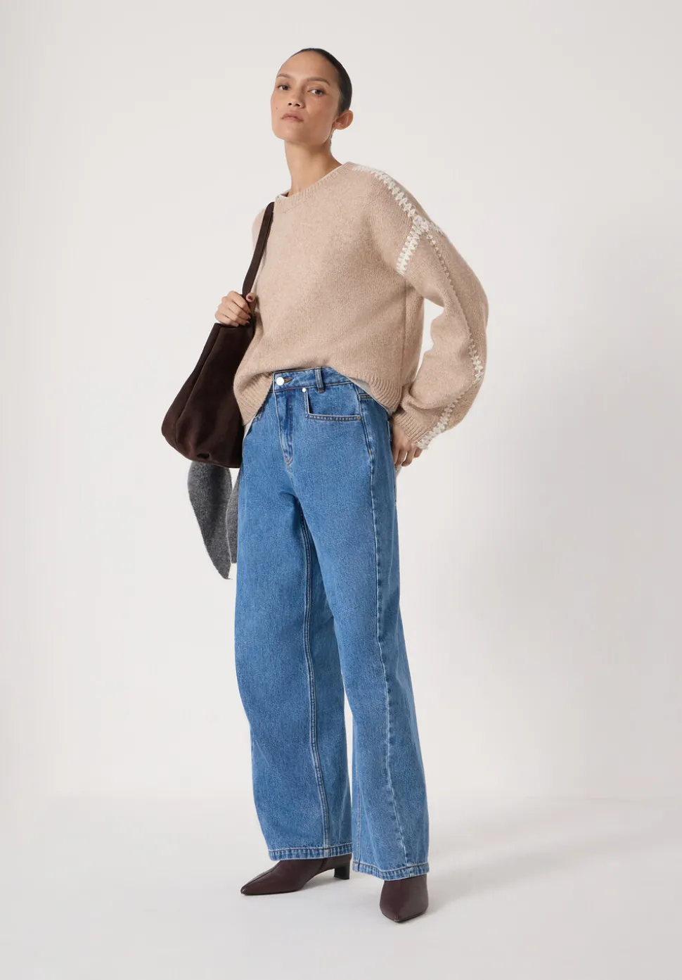 Saskia Straight Seamed Jeans