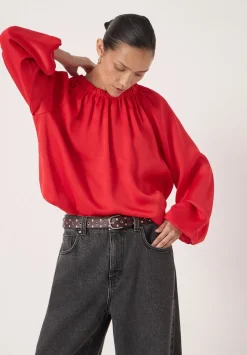 Satin Bubble Hem Top