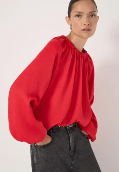 Satin Bubble Hem Top